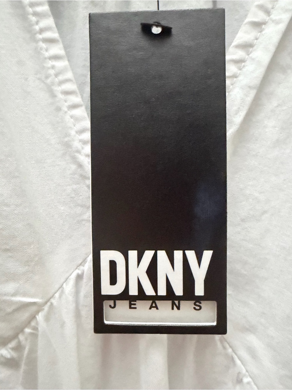 DKNY Jeans Lightweight White Sleeveless Dress - Picture 3 of 6